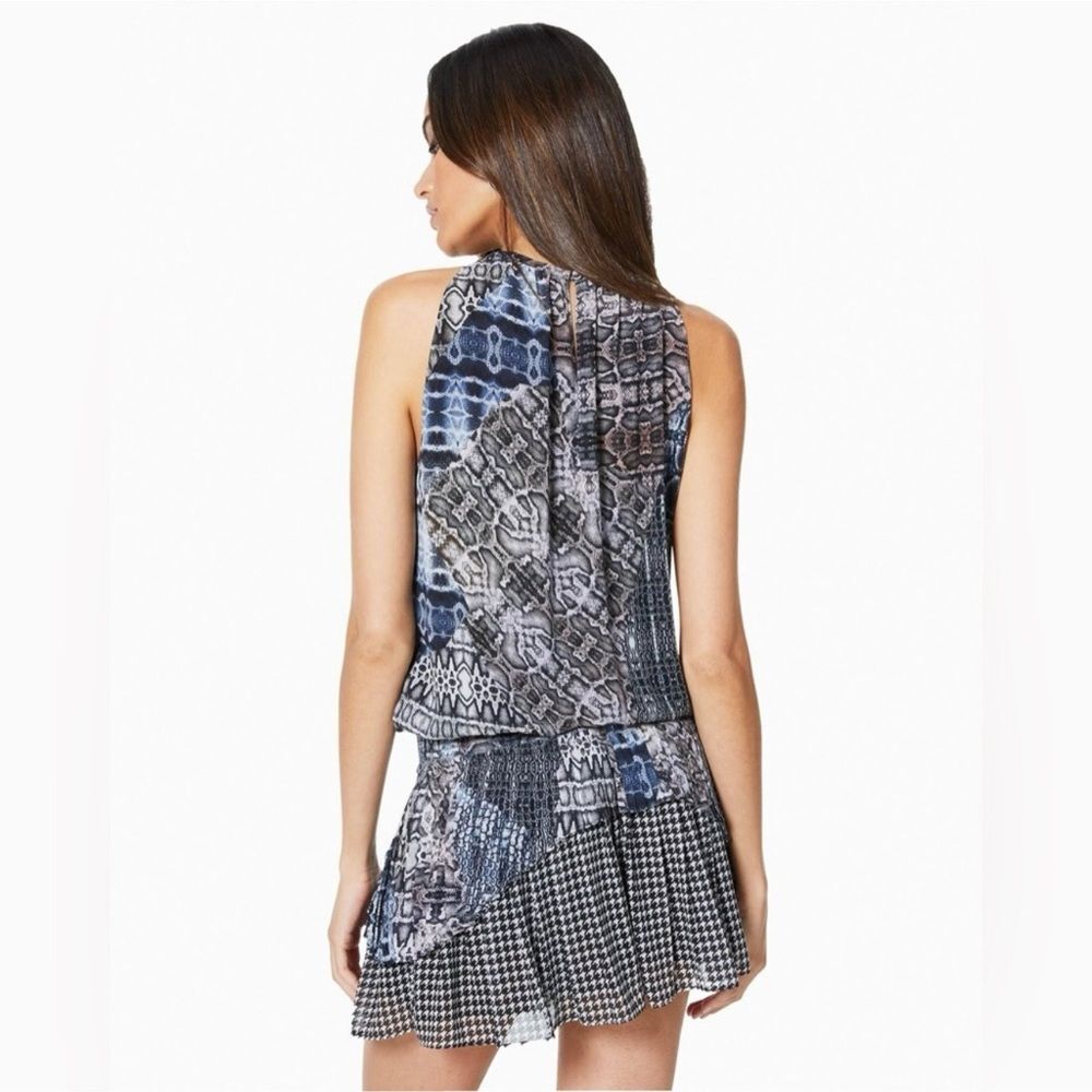 Ramy Brook Monae Python Houndstooth Print Mini Si… - image 11